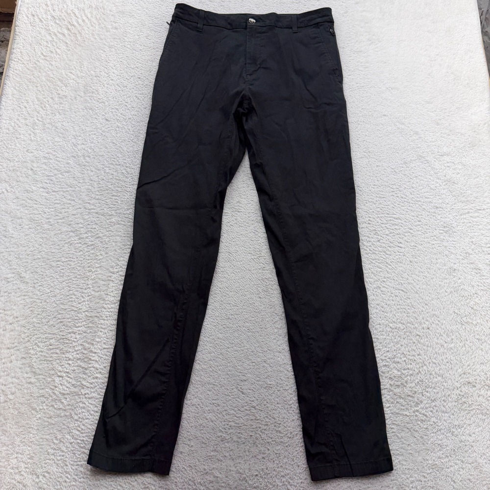 Birddogs Mens Black Performance Khaki Chino Pants Built-in Liner 32x34 Stretch‎